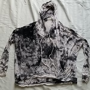 tie-dye cropped hoodie